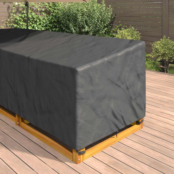 vidaXL Housse pour meubles Noir 355 x 275 x 80 cm Tissu Oxford 600D
