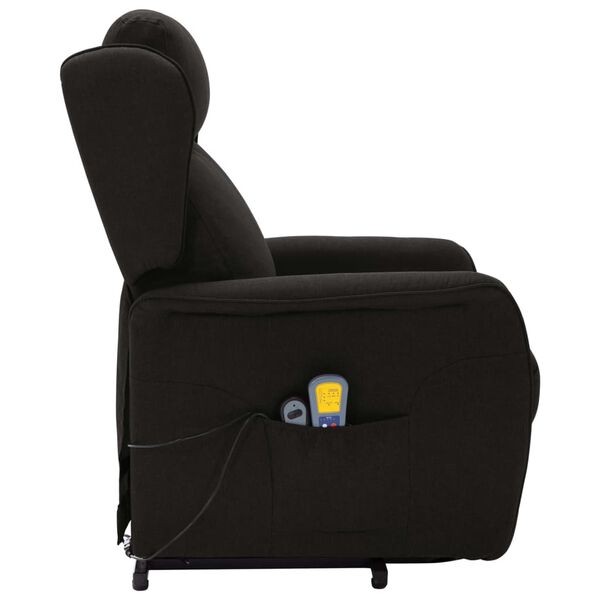 vidaXL Fauteuil de massage Noir Tissu