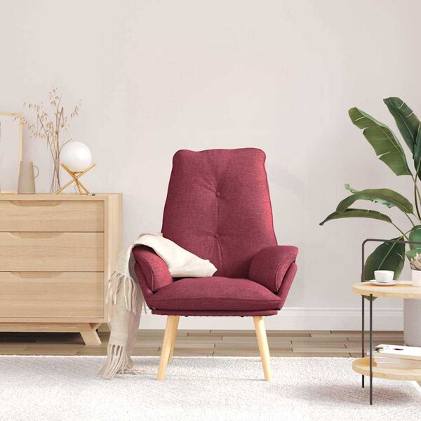 vidaXL fauteuil Bordeaux 69 x 74 x 93 cm Tissu et Contreplaqu&eacute;