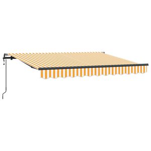 vidaXL Auvent R&eacute;tractable Jaune 250 x 200 cm tissu