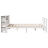 vidaXL Lit bibliothèque sans matelas blanc 135x190 cm bois pin massif