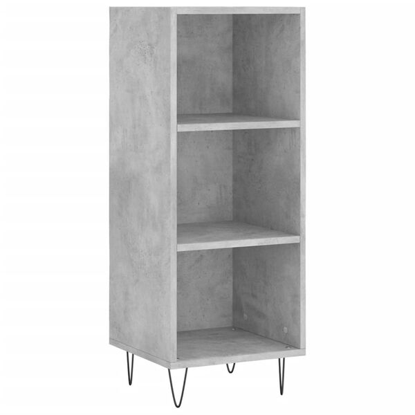 vidaXL Buffet gris béton 34,5x32,5x90 cm bois d'ingénierie