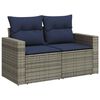 vidaXL Salon de jardin avec coussins 9 pcs gris r&eacute;sine tress&eacute;e acacia