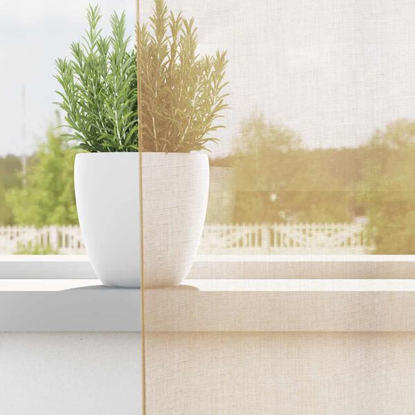 vidaXL Rideaux en voile avec passe-tringles 2 pcs sable