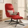 vidaXL Chaise de relaxation avec tabouret Bordeaux Similicuir