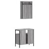 vidaXL Ensemble de meubles de salle de bain 2 pcs Sonoma gris