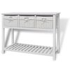 vidaXL Buffet de rangement Blanc