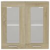 vidaXL Vitrine suspendue "Lyon" Chêne Sonoma 60 x 31 x 60 cm Bois d'ingénierie