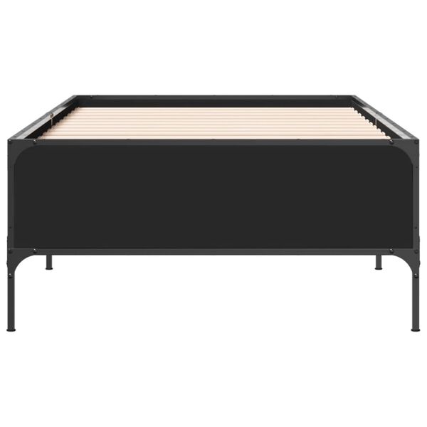 vidaXL Cadre de lit sans matelas noir 90x200 cm