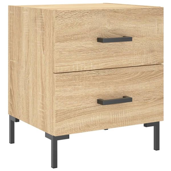 vidaXL Table de chevet ch&ecirc;ne sonoma 40x35x47,5 cm bois d&rsquo;ing&eacute;nierie