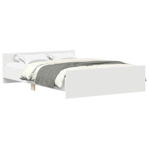 vidaXL Cadre de lit sans matelas blanc 120x190 cm