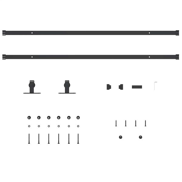 vidaXL Kit de porte d'armoire coulissante 213 cm acier au carbone