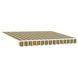 vidaXL Toile de rechange pour auvent Vert et jaune 280 x 245 cm