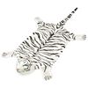 vidaXL Tapis en peluche en forme de tigre 144 cm Blanc