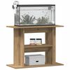 vidaXL Support d'aquarium Ch&ecirc;ne artisanal 80x35x60 cm Bois d'ing&eacute;nierie