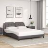 vidaXL Cadre de lit sans matelas Zadar gris 160x200 cm similicuir
