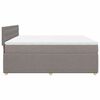 vidaXL Sommier &agrave; lattes de lit avec matelas Taupe 180x200 cm Tissu