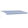 vidaXL Auvent r&eacute;tractable Bleu 400 x 200 cm tissu