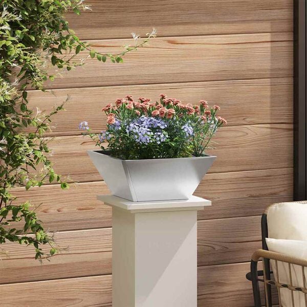 vidaXL Cache-pot de jardin 5 pcs Argent 35 x 35 x 15 cm