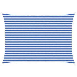 vidaXL Voile d'ombre 3 x 6 m HDPE Rectangulaire Bleu et Blanc
