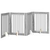 vidaXL Porte de chien pliable avec supports 4 pc Sonoma gris 321 cm