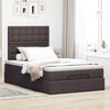 vidaXL Cadre de lit ottoman avec matelas marron fonc&eacute; 120x200 cm tissu
