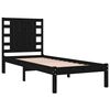 vidaXL Cadre de lit sans matelas noir 100x200 cm bois massif de pin