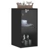 vidaXL Armoire murale avec portes en verre noir 35x37x68,5 cm