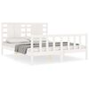 vidaXL Cadre de lit sans matelas blanc bois de pin massif