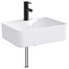 vidaXL Lavabo de salle de bains Noir Mat 48,5 x 37,5 x 13 cm m&eacute;tal