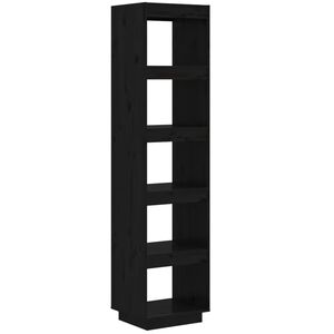 vidaXL Biblioth&egrave;que/S&eacute;parateur de pi&egrave;ce Noir 40x35x167 cm Pin solide