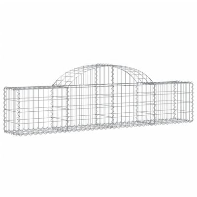 vidaXL Paniers à gabions arqués 13 pcs 200x30x40/60 cm Fer galvanisé