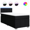 vidaXL Sommier &agrave; lattes de lit avec matelas Noir 90x190 cm Tissu
