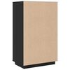 vidaXL Buffet haut Noir 67x40x108,5 cm Bois massif de pin
