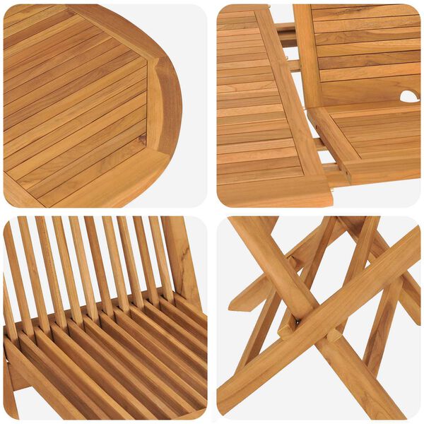 vidaXL Ensemble de salle à manger pour jardin 7 pcs Marron