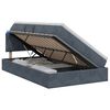 vidaXL Lit de rangement LED avec matelas Gris fonc&eacute; 120 x 200 cm
