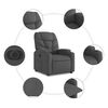 vidaXL Fauteuil inclinable &eacute;lectrique gris fonc&eacute; tissu