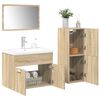vidaXL Ensemble de meubles de salle de bain 4 pcs ch&ecirc;ne sonoma