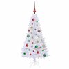 vidaXL Sapin de No&euml;l artificiel avec 150 LED Blanc 120 cm PVC et Acier