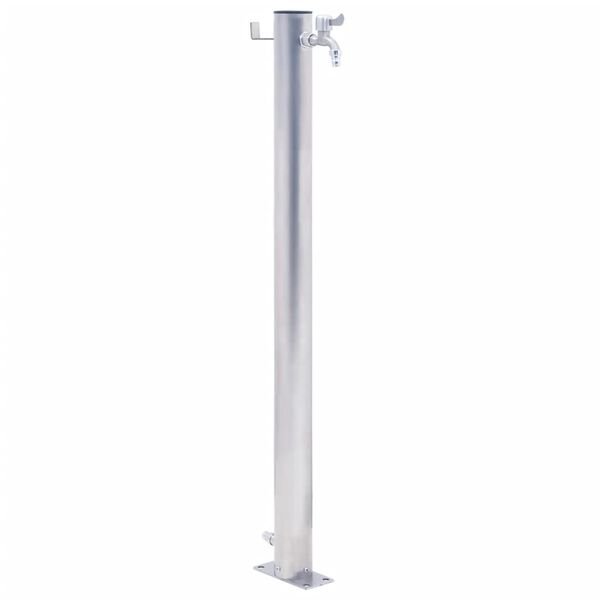 vidaXL Colonne &agrave; eau de jardin 100 cm acier inoxydable rond