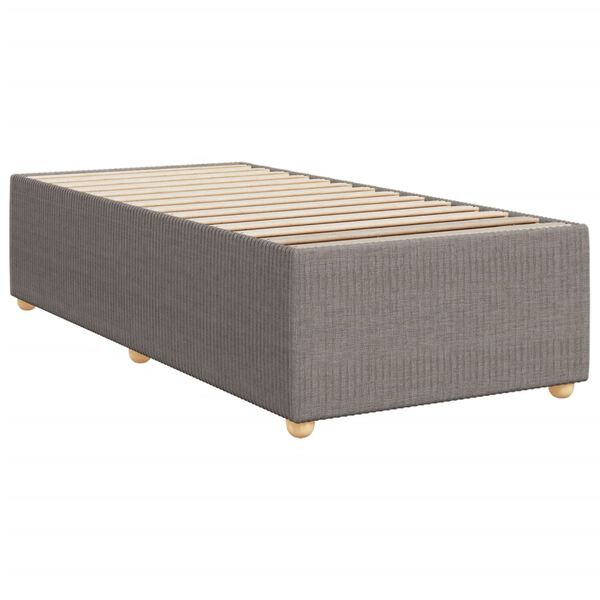 vidaXL Cadre de lit sans matelas taupe 90x190 cm tissu