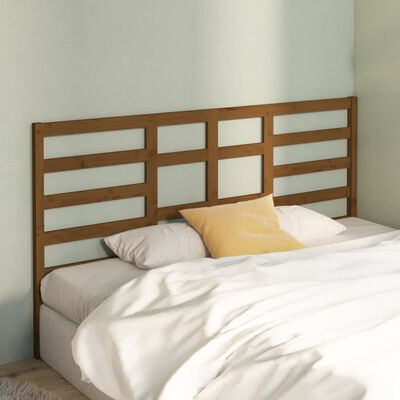 vidaXL Tête de lit Marron miel 206x4x104 cm Bois massif de pin