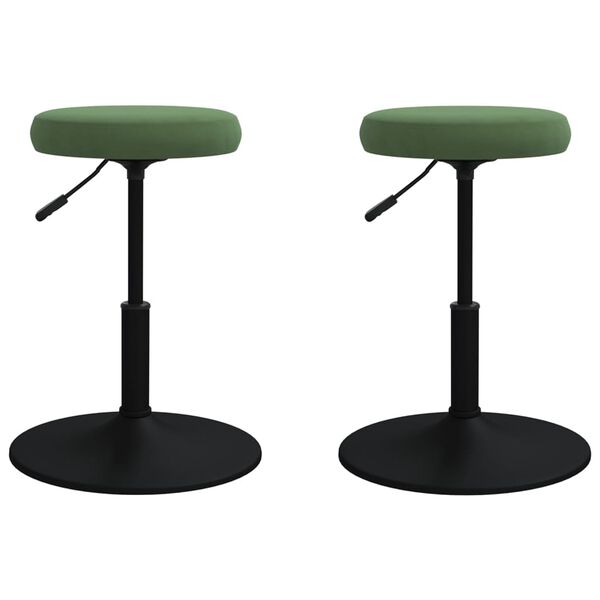 vidaXL Chaises &agrave; manger lot de 2 Vert fonc&eacute; Velours