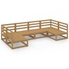 vidaXL Salon de jardin 6 pcs bois de pin massif