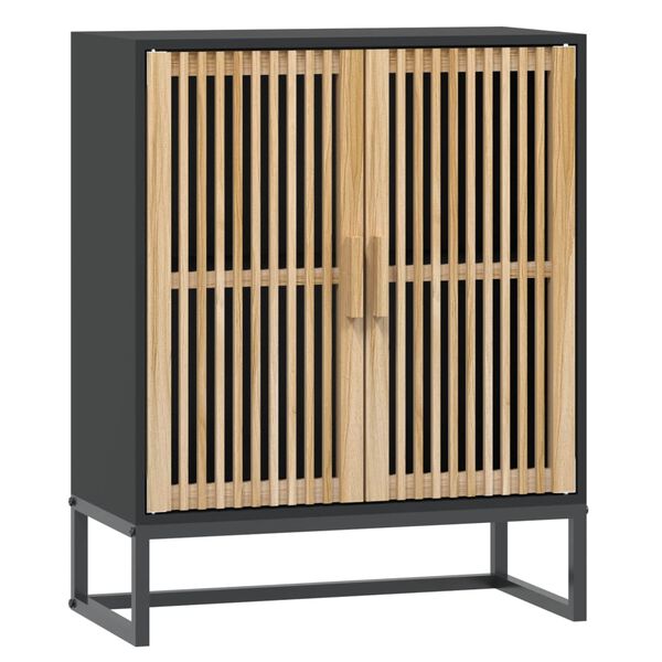 vidaXL Buffet noir 60x30x75 cm bois d'ingénierie