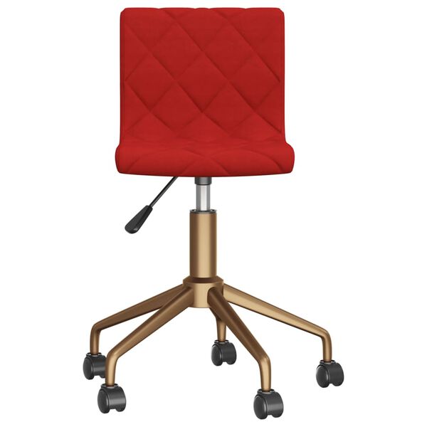 vidaXL Chaises &agrave; manger pivotantes lot de 2 rouge bordeaux velours
