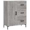 vidaXL Buffet haut Sonoma gris 69,5x34x180 cm Bois d'ingénierie