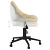 vidaXL Chaises &agrave; manger pivotantes lot de 2 cr&egrave;me et blanc similicuir
