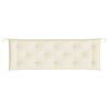 vidaXL Coussins de banc de jardin lot de 2 blanc crème tissu Oxford