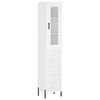 vidaXL Buffet haut Blanc 34,5x34x180 cm Bois d'ing&eacute;nierie